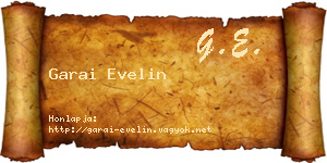 Garai Evelin névjegykártya